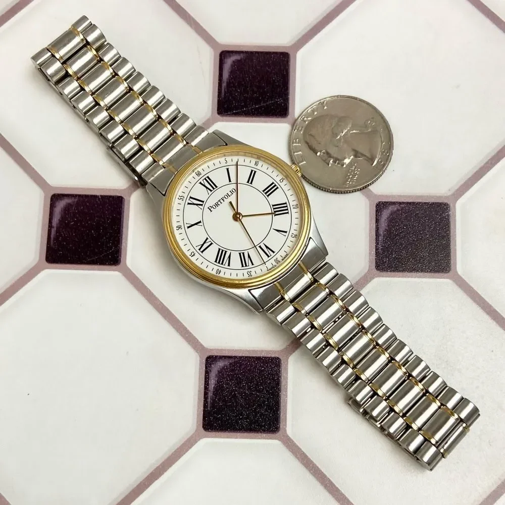 Tiffany & Co. Portfolio Swiss Made Two-Tone Stainless Steel Men’s Unisex Watch